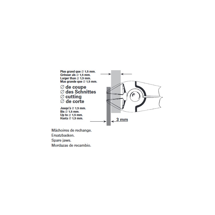 MACHOIRE RECHANGE PINCE CASTING BERGEON 6599/L