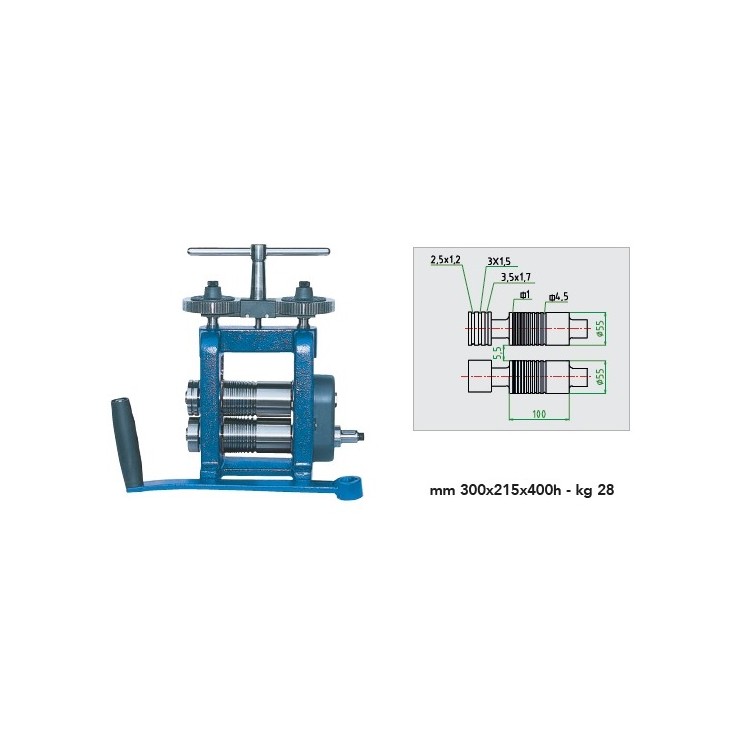 LAMINOIR LF100R PLAQUE + FIL ROULETTE 100mm